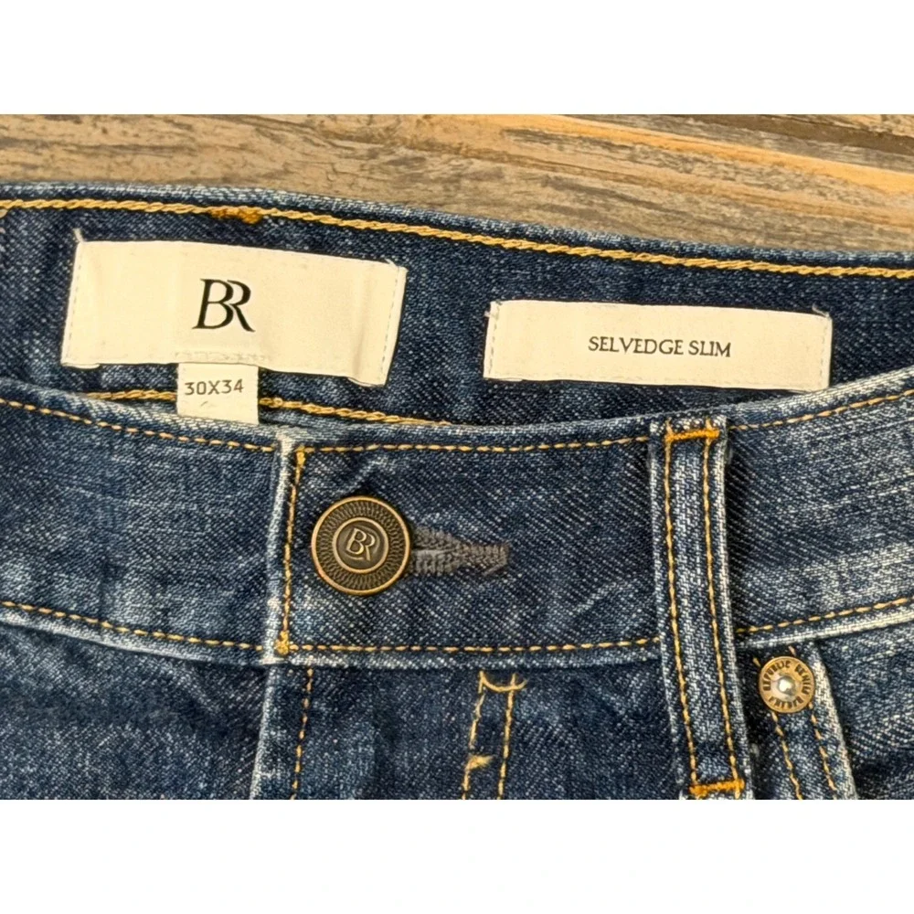 Banana‎ Republic Selvedge Slim Fit Jeans 30x34 Medium Wash Premium 100% Cotton